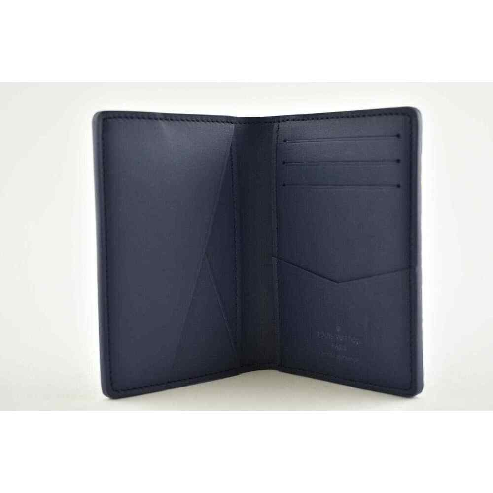 Louis Vuitton Watercolor Ink Blue Monogram Logo Pochette Pocket Organizer Wallet - Picture 9 of 10